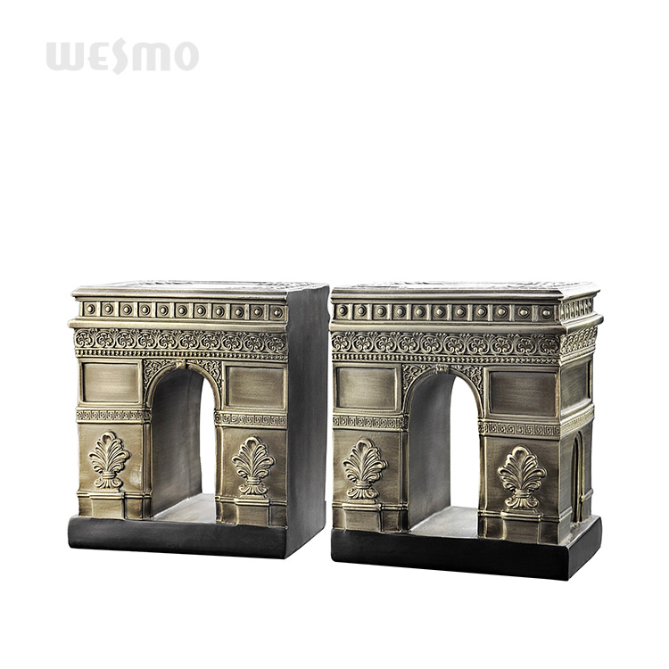 Factory Direct Sale Resin Family Ornaments Arch Of Triumph Bookends Set Tabletop Statue